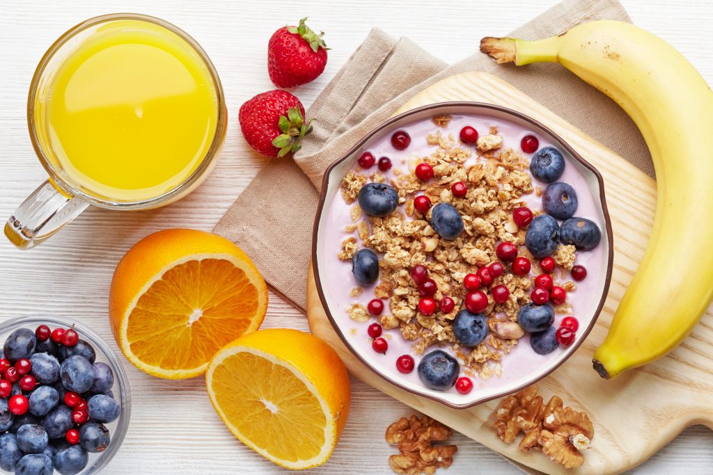 un petit déjeuner pour les sportifs