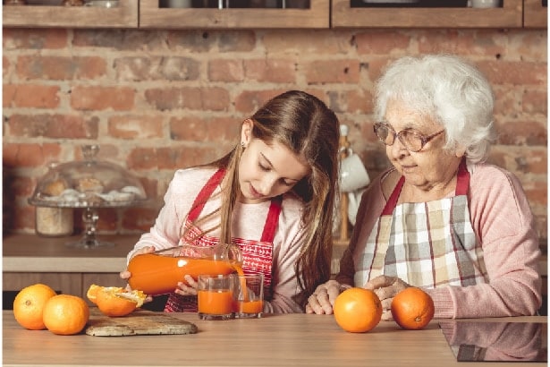 jus de fruits pour les séniors